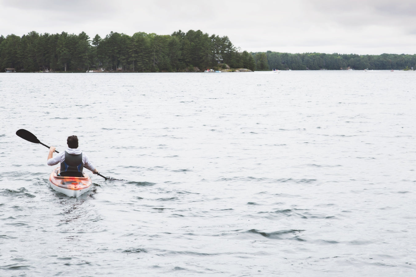 Kayaking on the lake in NH.