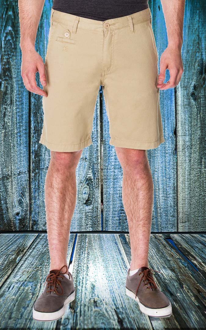 65 MCMLXV Men's Khaki Chino Shorts - Men - Apparel - Shorts - Casual - Benn~Burry