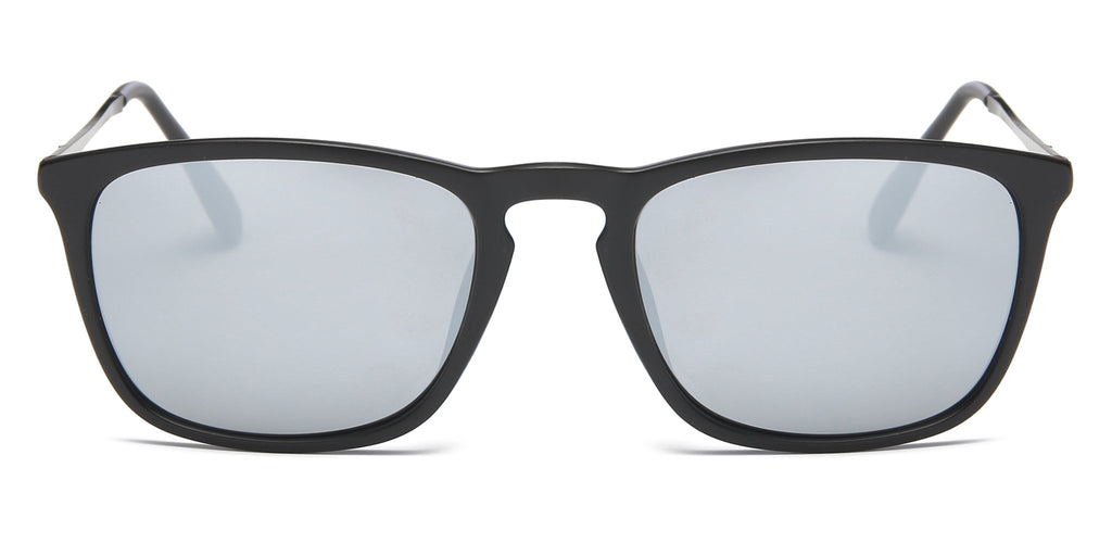 Akcessoryz Noah Men's Classic Retro Rectangular Mirrored UV Protection Sunglasses