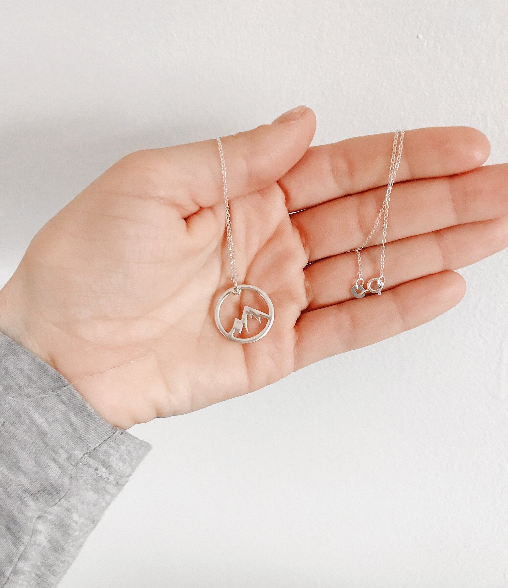 Circle Mountain Sterling Silver Adventure Necklace - Women - Accessories - Jewelry - Necklaces - Pendants - Benn~Burry
