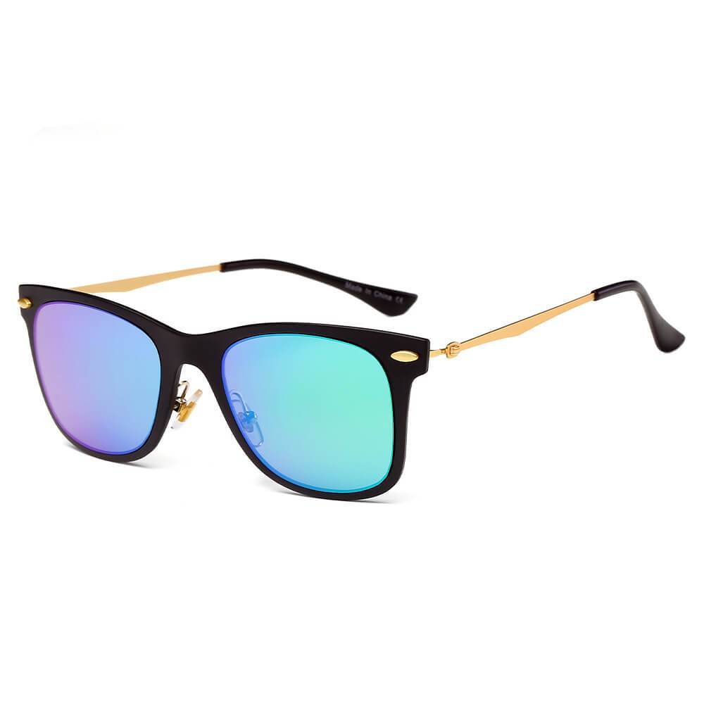 DUGALD | Men's Classic Horn Rimmed Rectangle Fashion Sunglasses by Cramilo Eyewear