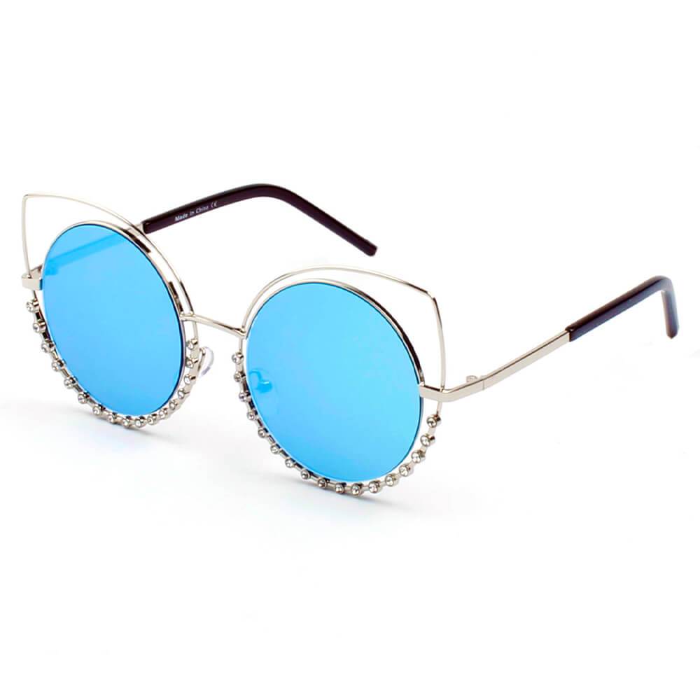 Holland - Women's Unique Cut-Out Design Pearl-Studded Sunglasses by Cramilo Eyewear - Women - Accessories - Sunglasses - Benn~Burry