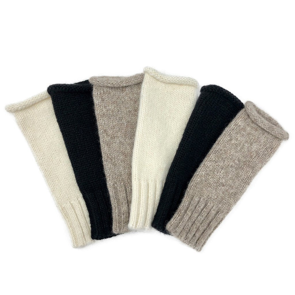 Ladies Beige Essential Knit Alpaca Gloves - Benn Burry