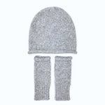 Ladies Gray Essential Knit Alpaca Gloves - Benn Burry