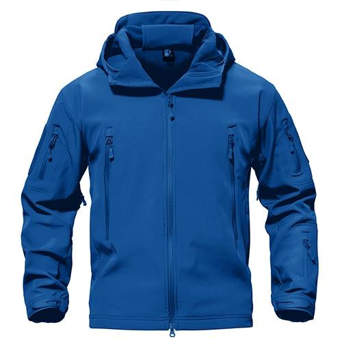 MAGCOMSEN Men's Softshell Waterpoof Tactical Jacket - Benn~Burry Blue / XL+ / United States