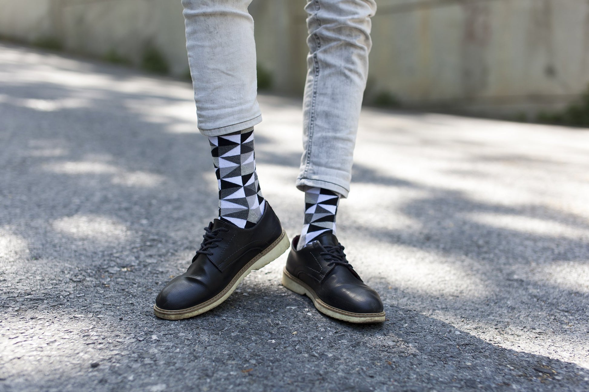 Men's Black Triangle Socks - Men - Footwear - Socks - Benn~Burry