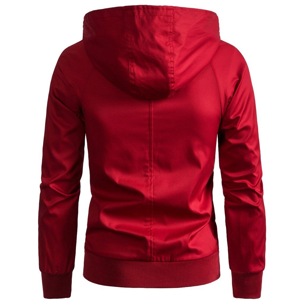 Men's Casual Zipper Windbreaker Jacket with Hood - Men - Apparel - Outerwear - Jackets - clearance - Benn~Burry