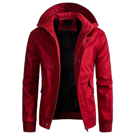 Men's Casual Zipper Windbreaker Jacket with Hood - Men - Apparel - Outerwear - Jackets - clearance - Benn~Burry