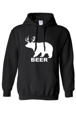 Men's/Unisex Funny Bear-Deer Pullover Hoodie - Benn~Burry
