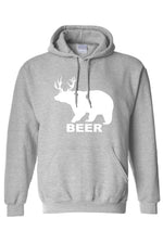 Men's/Unisex Funny Bear-Deer Pullover Hoodie - Benn~Burry