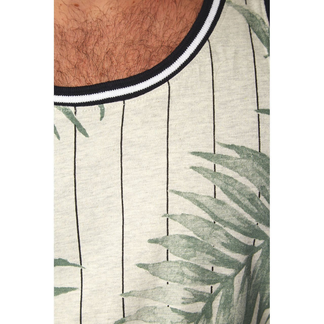 PX Clothing Men's Jonas Ribbed Tank in Green - Men - Apparel - Shirts - Tank Tops - Benn~Burry