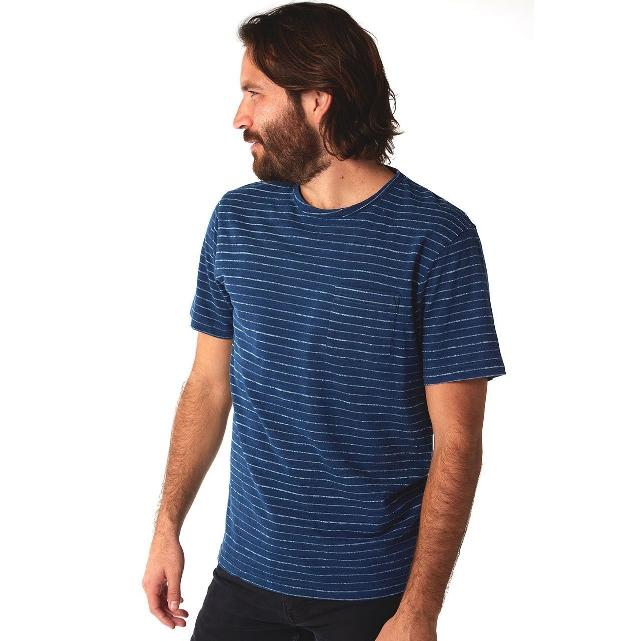 PX Clothing Men's Lucas Indigo Jacquard Tee - Men - Apparel - Shirts - T-Shirts - Benn~Burry