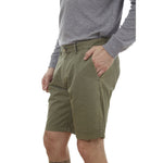 PX Clothing Men's Army Green Adan Dyed Five Pocket Twill Shorts