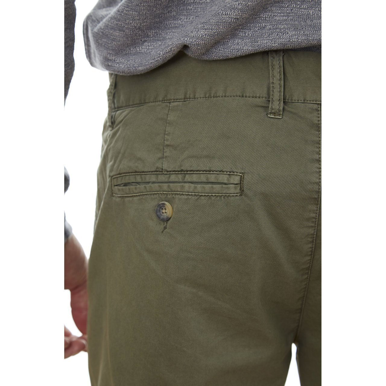 PX Clothing Men's Army Green Adan Dyed Five Pocket Twill Shorts - Men - Apparel - Shorts - Casual - Benn~Burry