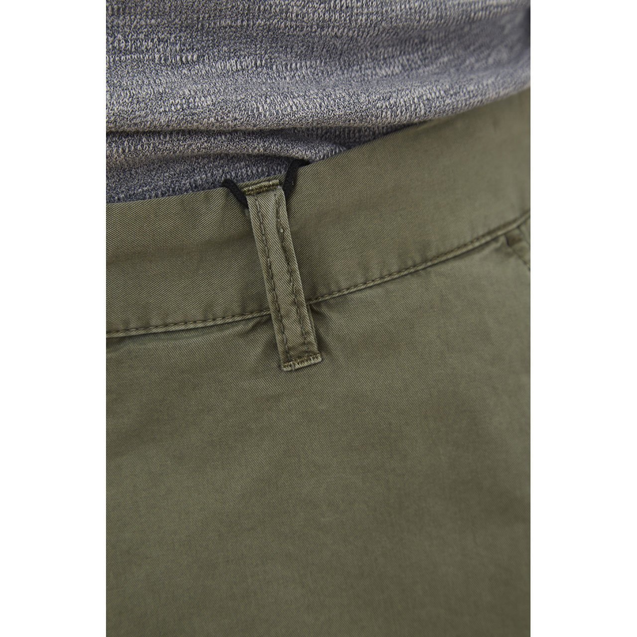 PX Clothing Men's Army Green Adan Dyed Five Pocket Twill Shorts