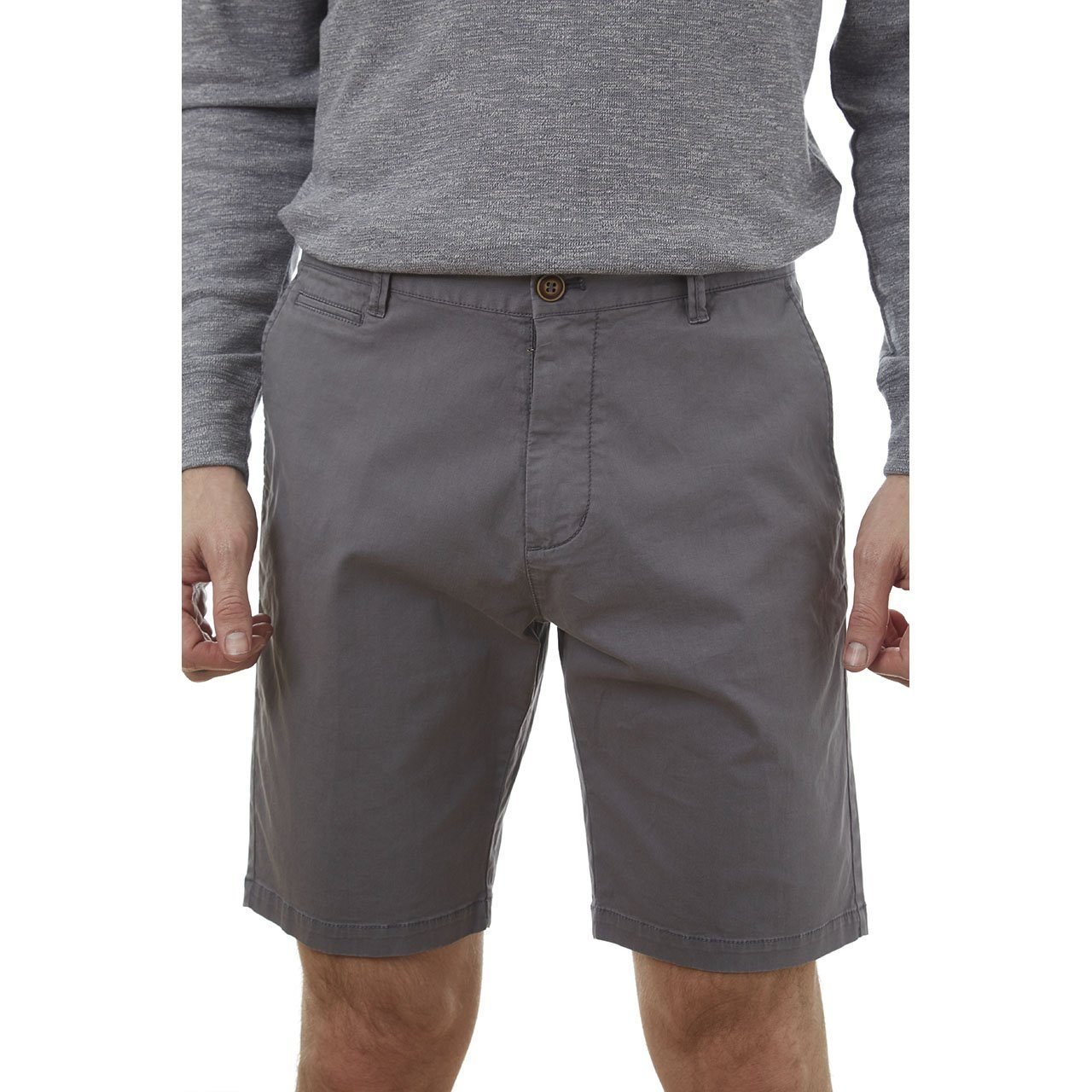 PX Clothing Men's Grey Adan Dyed Five Pocket Twill Shorts - Men - Apparel - Shorts - Casual - Benn~Burry