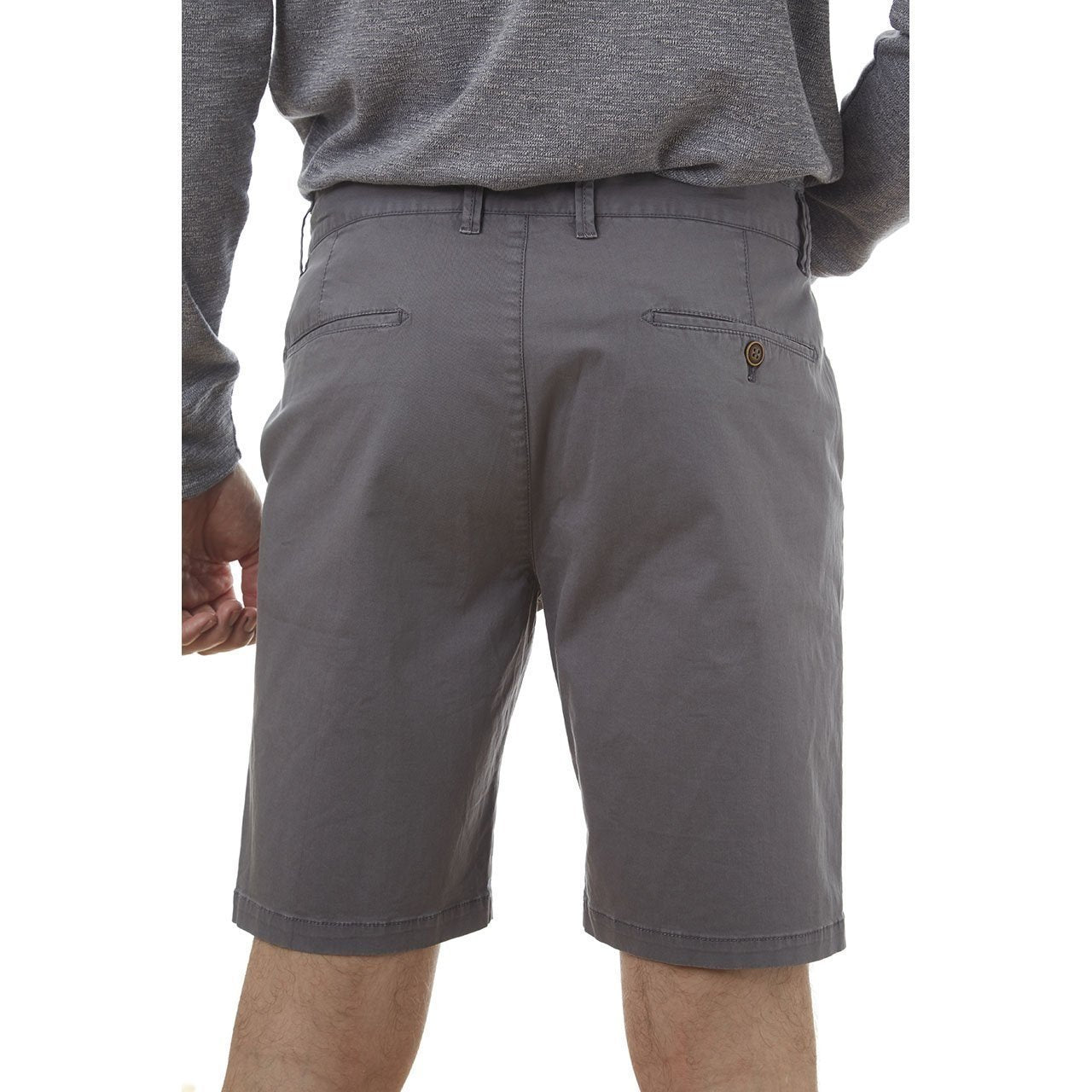 PX Clothing Men's Grey Adan Dyed Five Pocket Twill Shorts - Men - Apparel - Shorts - Casual - Benn~Burry