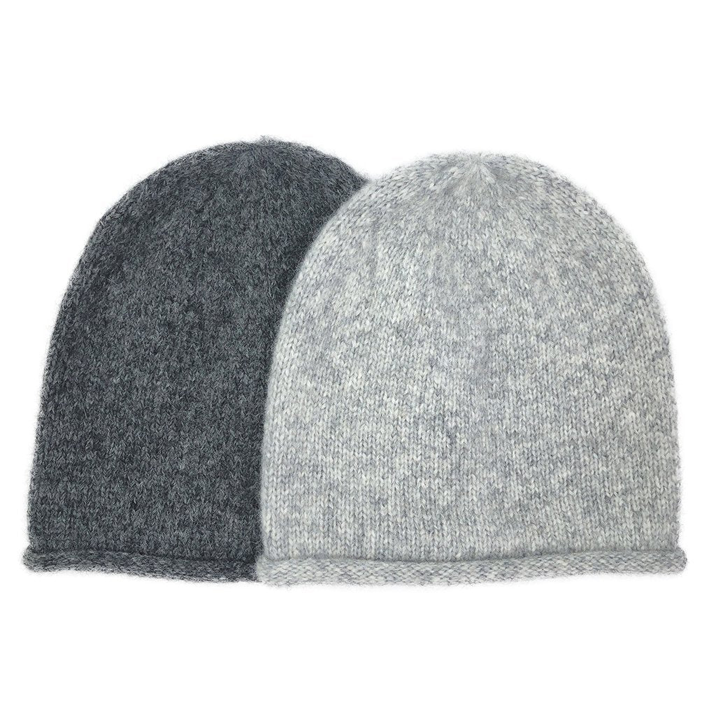 Unisex Gray Essential Knit Alpaca Beanie - Unisex - Accessories - Outerwear - Hats - Benn~Burry