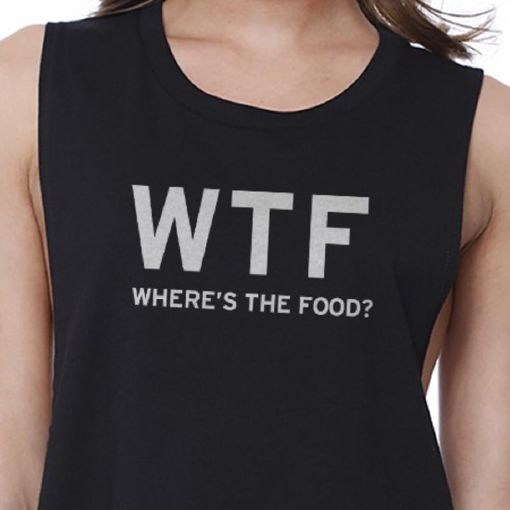 Where's the Food Crop Top Work Out Shirt Funny Gym T-Shirt - Women - Apparel - Tops & Tees - Tank Tops - Benn~Burry