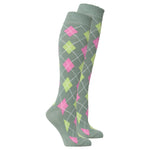 Women's Basil Argyle Knee High Socks - Benn~Burry
