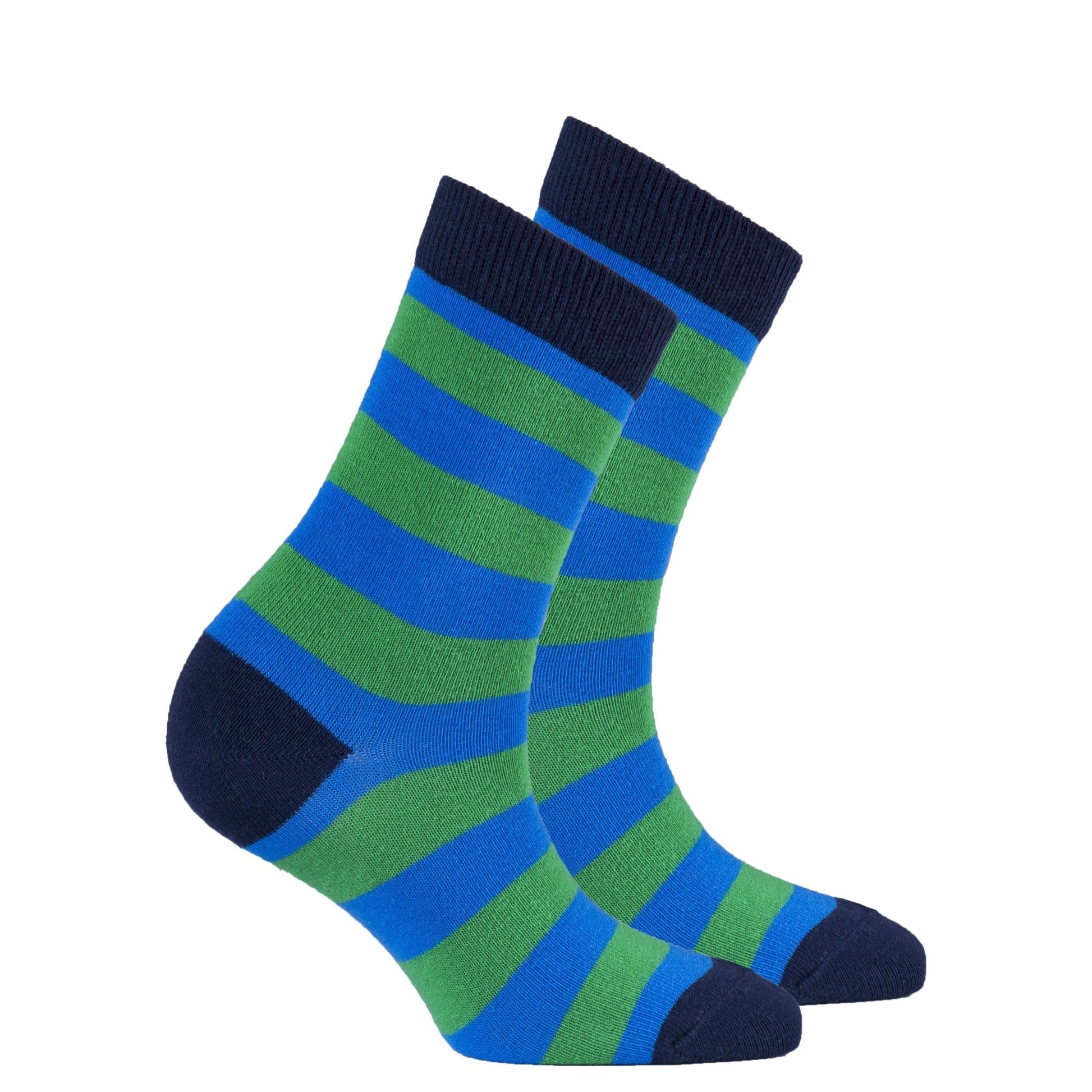 Women's Blue Grass Stripe Socks - Women - Footwear - Socks - Benn~Burry