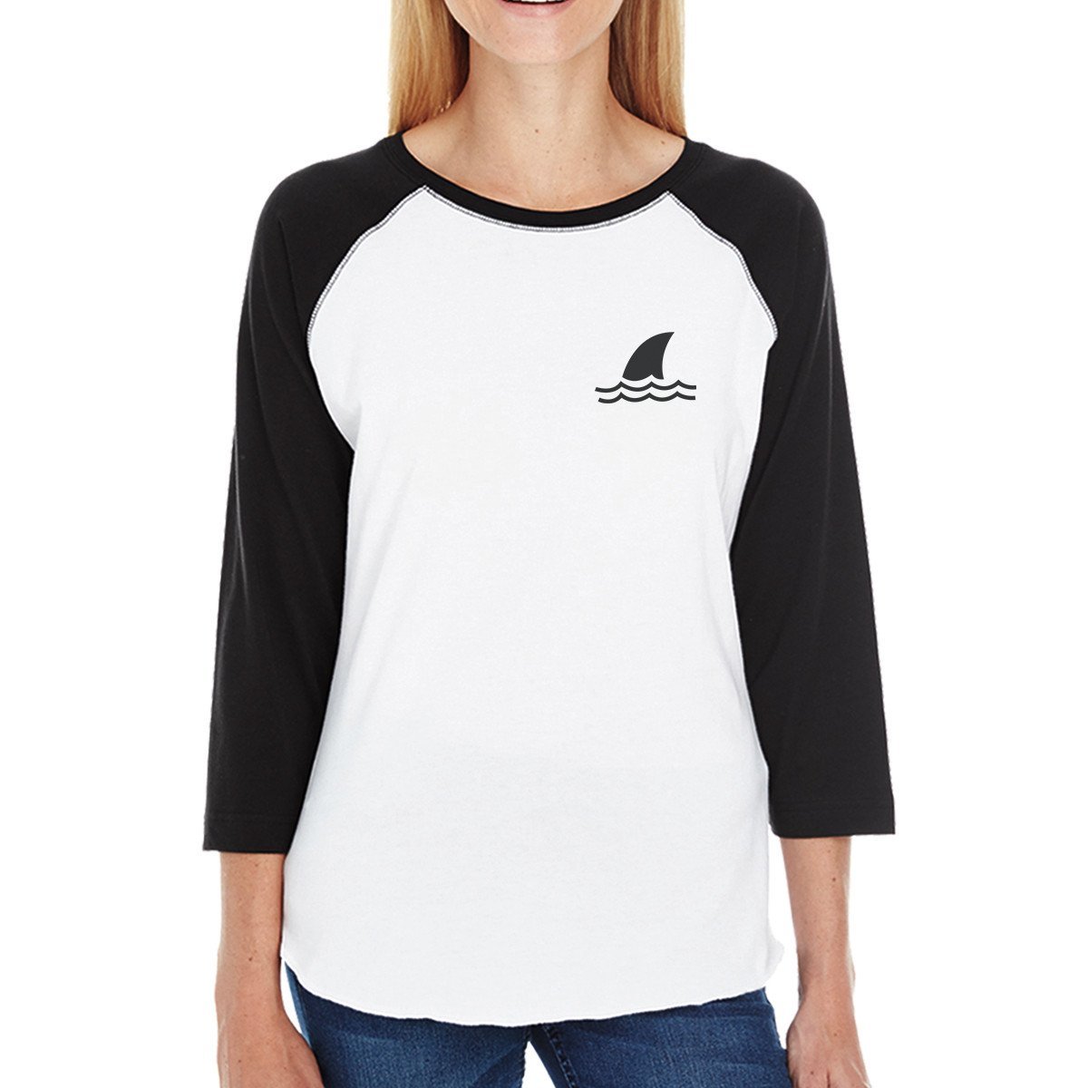 Tsf Designs Women's Cool Black Sleeve Baseball Raglan Tee by TSF Design - Benn~Burry