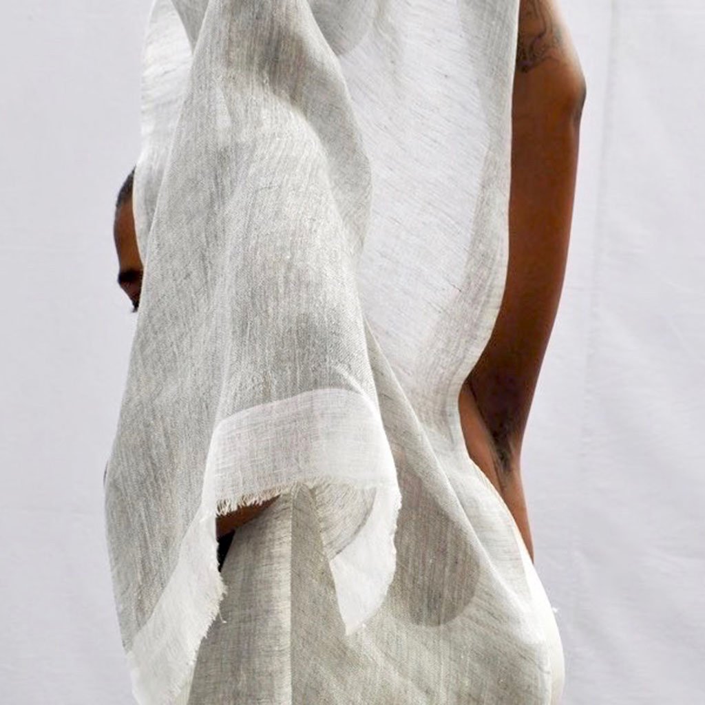 Women's Gauze Linen Two Tone Scarf - Women - Accessories - Scarves - Benn~Burry