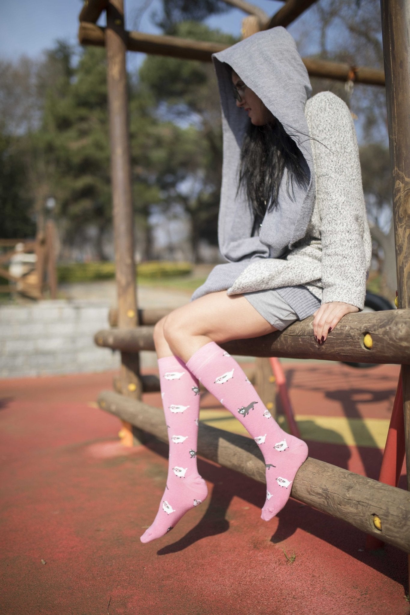 Women's Lamb Knee High Socks - Women - Footwear - Socks - Benn~Burry