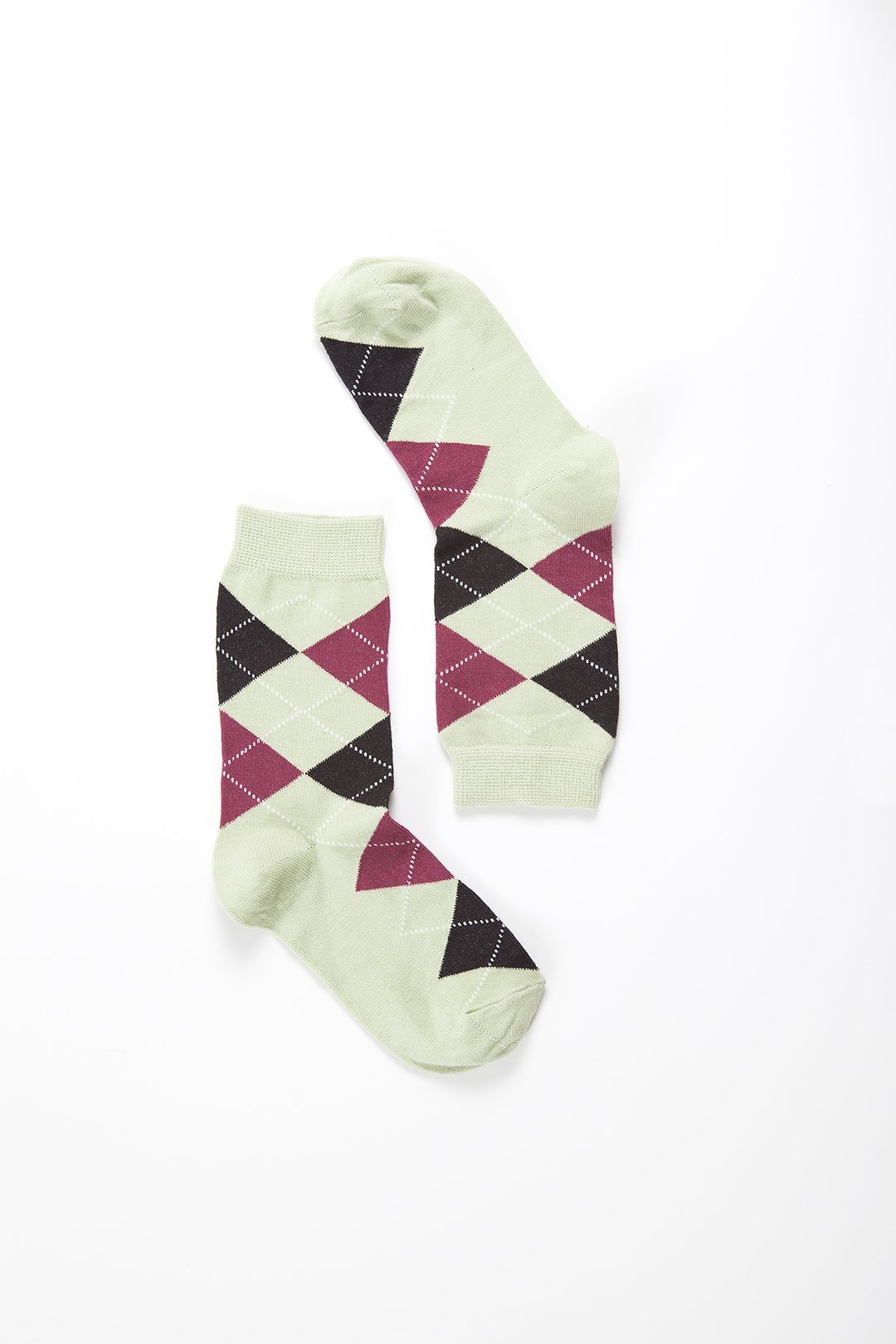 Women's Pistachio Argyle Socks - Women - Footwear - Socks - Benn~Burry