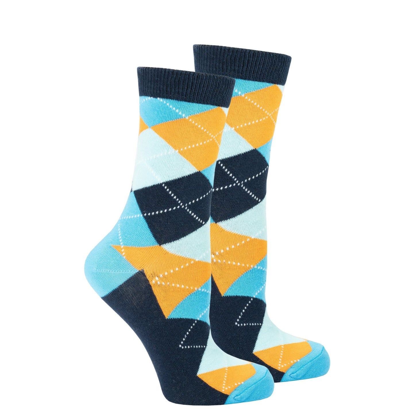 Women's Vibrant Sky Argyle Socks - Women - Footwear - Socks - Benn~Burry