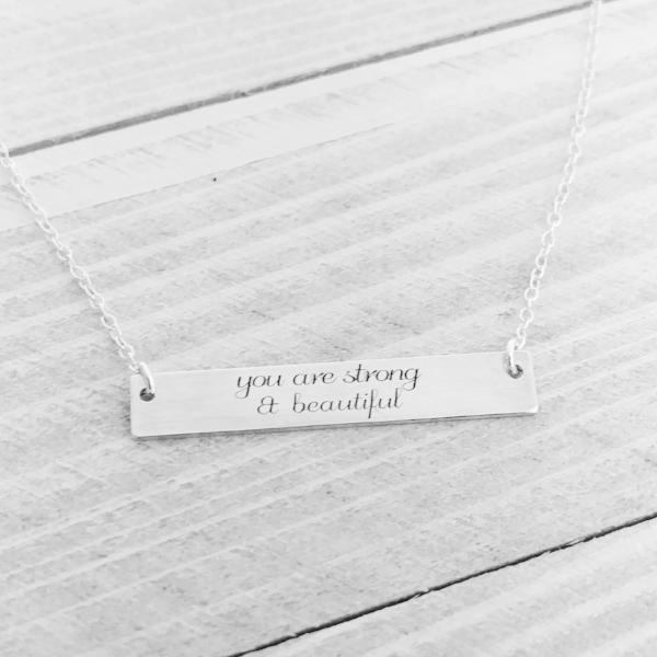 You are Strong and Beautiful Inspirational Necklace - Women - Accessories - Jewelry - Necklaces - Pendants - Benn~Burry